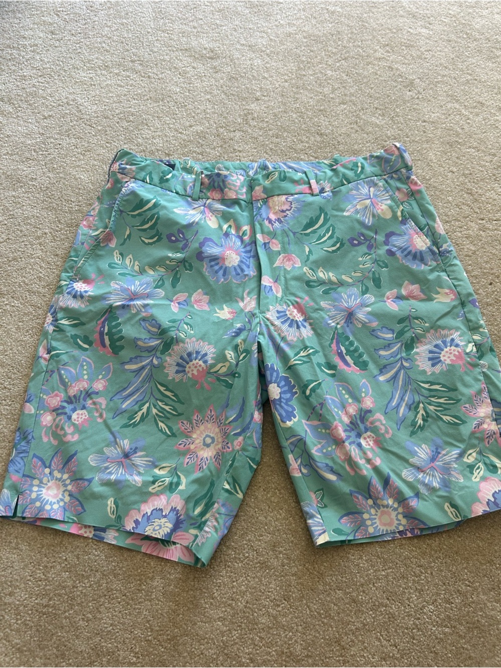 Ralph Lauren Green Floral Print Men’s Golf and Swim Shorts